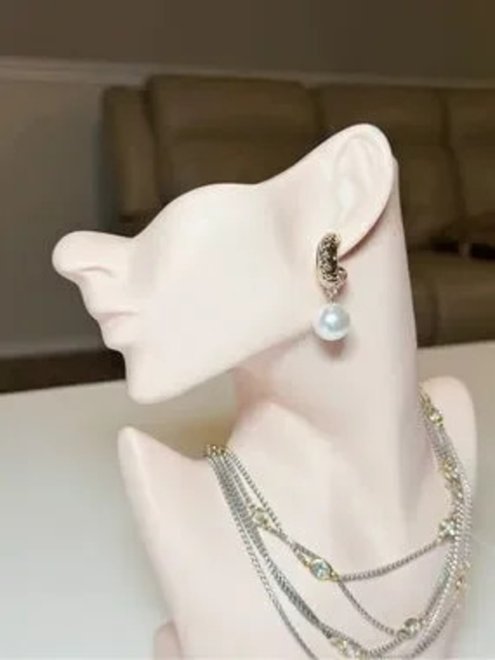 Gold Pearl Drop Earrings - Elegant White Pearl Dangle